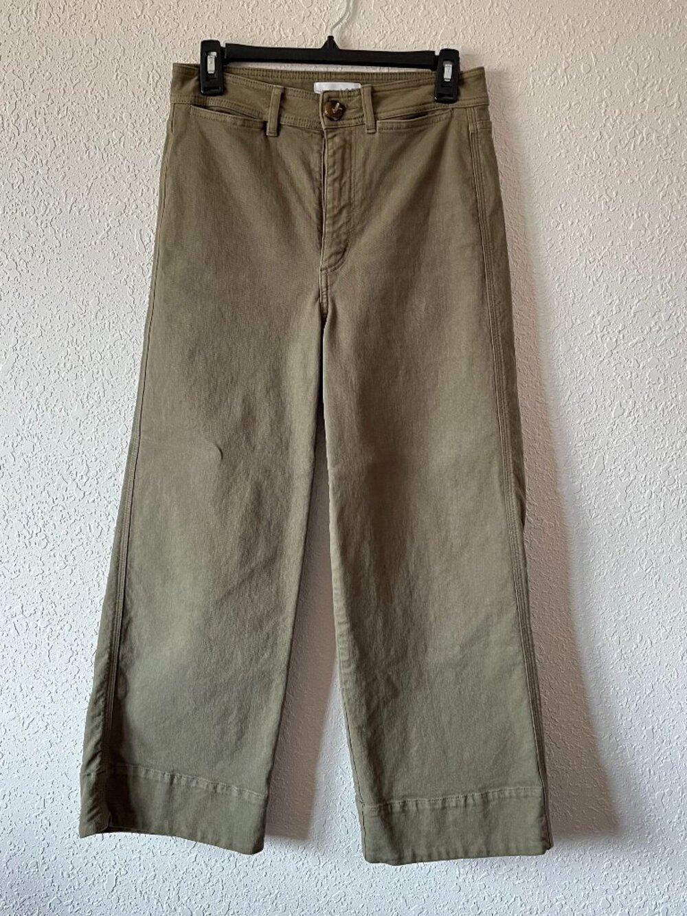 Olive Green Ann Taylor Loft Wide-Leg Pants 26/2 Regular